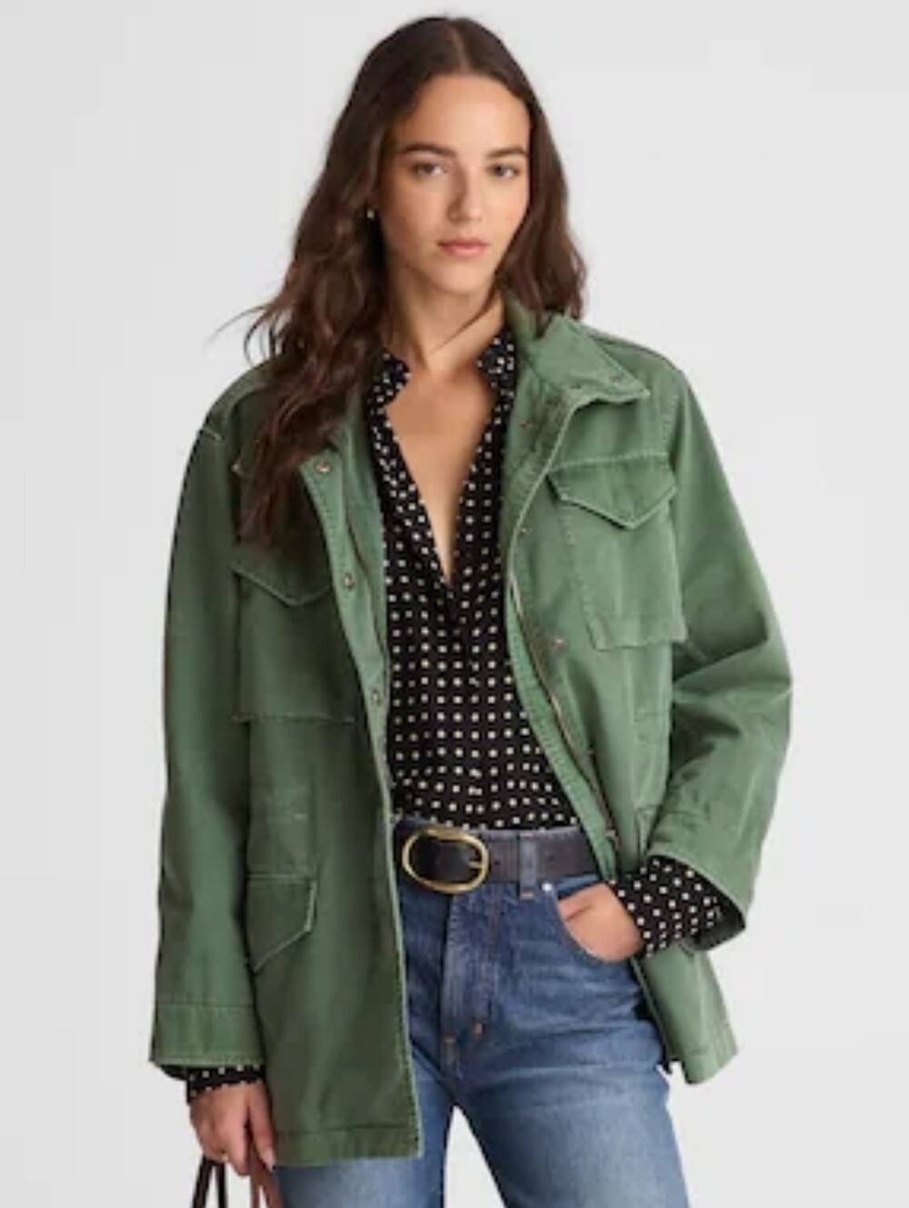 New! Madewell Oversized Field Jacket in Green XL